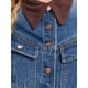 thumbnail image 5 of INSPIRE CHIC Chaqueta de Jean para Mujer de Moda con Botones Abajo Cuello de Pana Chaquetas de Granero Chaqueta de Mezclilla 2XL Azul Profundo, 5 of 6