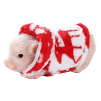 Magideal - Muñeco De Cerdito De Silicona, Lindo Animal, Accesorios De Fotografía, Muñeco De Cerdito Bebé, Muñeco De Cerdito Renacido Para Niños Y Niñas, Rellenos Cerdo Ropa Roja