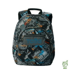Mochila Escolar Para Niño Notebook 13"" Gommas Gris Totto