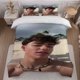thumbnail image 1 of Beach Selfie Enjoying the Sun Themed Bedding Set Soft and Comfortable for All Seasons Ideal for Home and Bedroom Use, 1 of 5