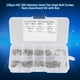 thumbnail image 4 of Kit surtido de 230 tornillos y tuercas de cabeza plana de acero inoxidable M2 304 con caja, 4 of 8