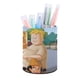 thumbnail image 1 of Recreo-theme Cylinder Pen Holder Pencil Organizer with Flannel Lining PVC Leather Material Cardboard Base for study work 10*8CM, 1 of 6