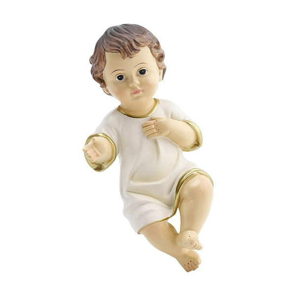 Adorno de estatua de Jesús, escultura en miniatura, muñeco de Jesús religioso, figura de bebé de Jesús para oficina, iglesia, regalos de decoración de