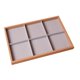 thumbnail image 5 of Bandeja Organizadora De Joyas De Madera Práctica Para Anillos Hogar Dormitorio Cajón Pulsera 6 Rejillas Marrón Claro, 5 of 5