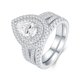 thumbnail image 2 of Anillo de Moissanita de 1.5 Quilates Anillo de Compromiso en Forma de Pera Color D Claridad VVS1 Conjuntos de Boda de Moissanita para Mujer Plata de Ley 925 Juegos Nupciales Anillos de Boda Talla 5-9, 2 of 9
