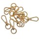 thumbnail image 1 of 10 Piezas Giratorias Broche De Langosta Clips Llavero Llaveros DIY Dorado, 1 of 5