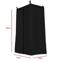 Xusx111 - Carpa De Privacidad 420D Para Barco, Vestidor Colgante De Uso Pesado Para La Estación De Privacidad Portátil Superior Para Pontones (Negro 183 * 77 * 69 Cm)