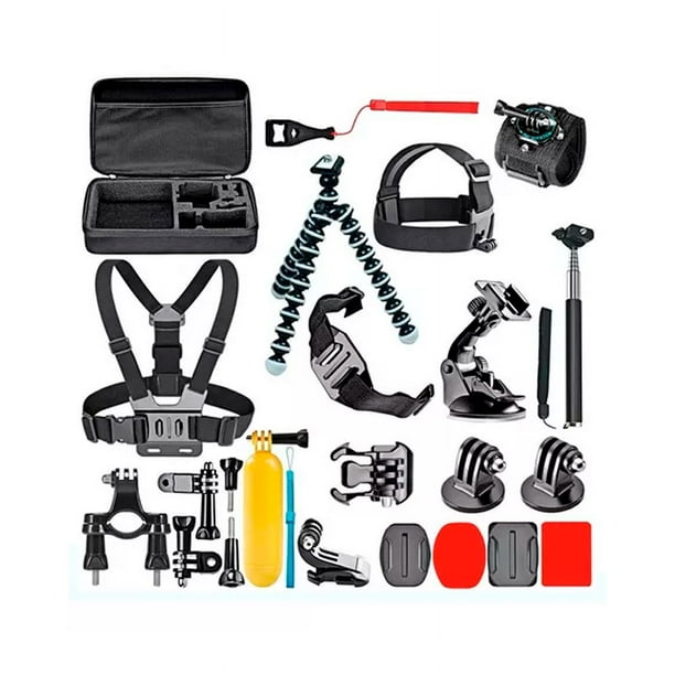 Kit Maleta Gopro Accesorios Para Camara Deportiva 28 Piezas