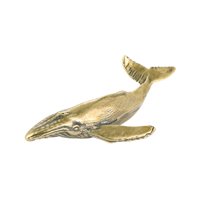 Bothyi - Escultura De Pez Dorado De Ballenas De Latón Macizo Para Manualidades, Decoraciones De Oficina Decorativas