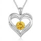 thumbnail image 1 of Collar Love Pendant Con Birthstone Zirconia Y Caja De Regalo, 1 of 5