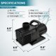 thumbnail image 2 of Bomba para estanque HALF OFF PONDS Aqua Pulse 8000 540 W, altura máxima 7,3 m, cable de 10 m, 2 of 9