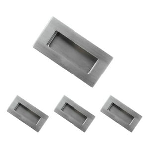 Genérica - 4Pcs Asa Rectangular Embutida Puerta Closet Acero Inoxidable