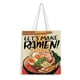 thumbnail image 1 of ramen Bolso de tela con estampado de lienzo para mujer, bolsa de compras reutilizable y estética, con cremallera interior, regalo para mujer,40*40cm., 1 of 6