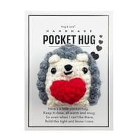 Hug & Love - Peluche De Erizo De Ganchillo Con Bolsillo En Forma De Corazón