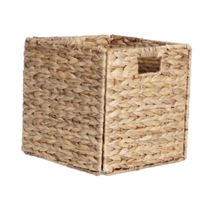 Bothyi - Cesta De Almacenamiento Plegable De Jacinto, Organizador De Almacenamiento Para Dormitorio, Mesa De Escritorio, 28 Cm X 28 Cm X 28 Cm