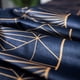 thumbnail image 5 of Mantel Rectangular Azul con Vivos Dorados, 5 of 6