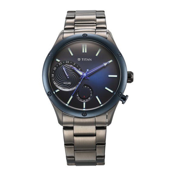 Reloj Titan Regalia Stellar de cuarzo con esfera azul de 49 cm