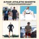 thumbnail image 2 of Pack de 5 shorts deportivos para hombre BOOJO, negros, de secado rápido, talla S, 2 of 3