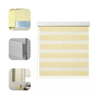 Genérico - Cortina Roller Duo Zebra Día Noche 80X200Cm Beige