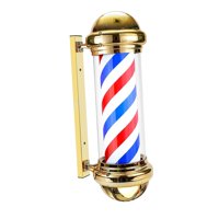 Ioensy - Luz De Poste De Barbero Clásica, Iluminación Retro Para Exteriores, Peluquería Sin Bola