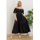 thumbnail image 2 of Vestido Largo Mujer Manga Globo Corta Cuello V 3345, 2 of 3