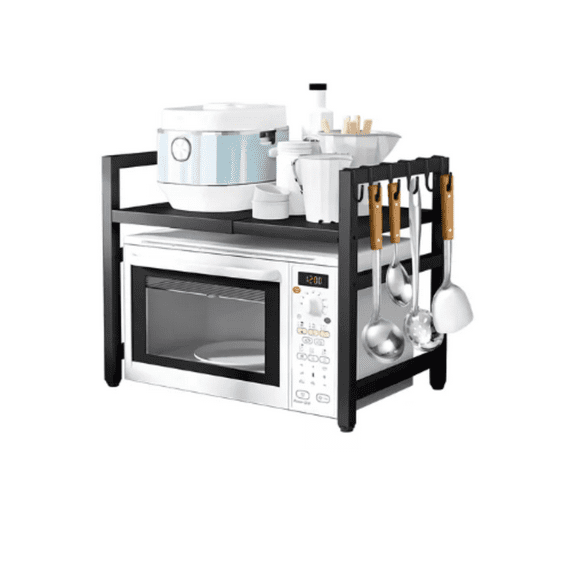 Estante Repisa Rack Extensible Microondas Cocina Ganchos