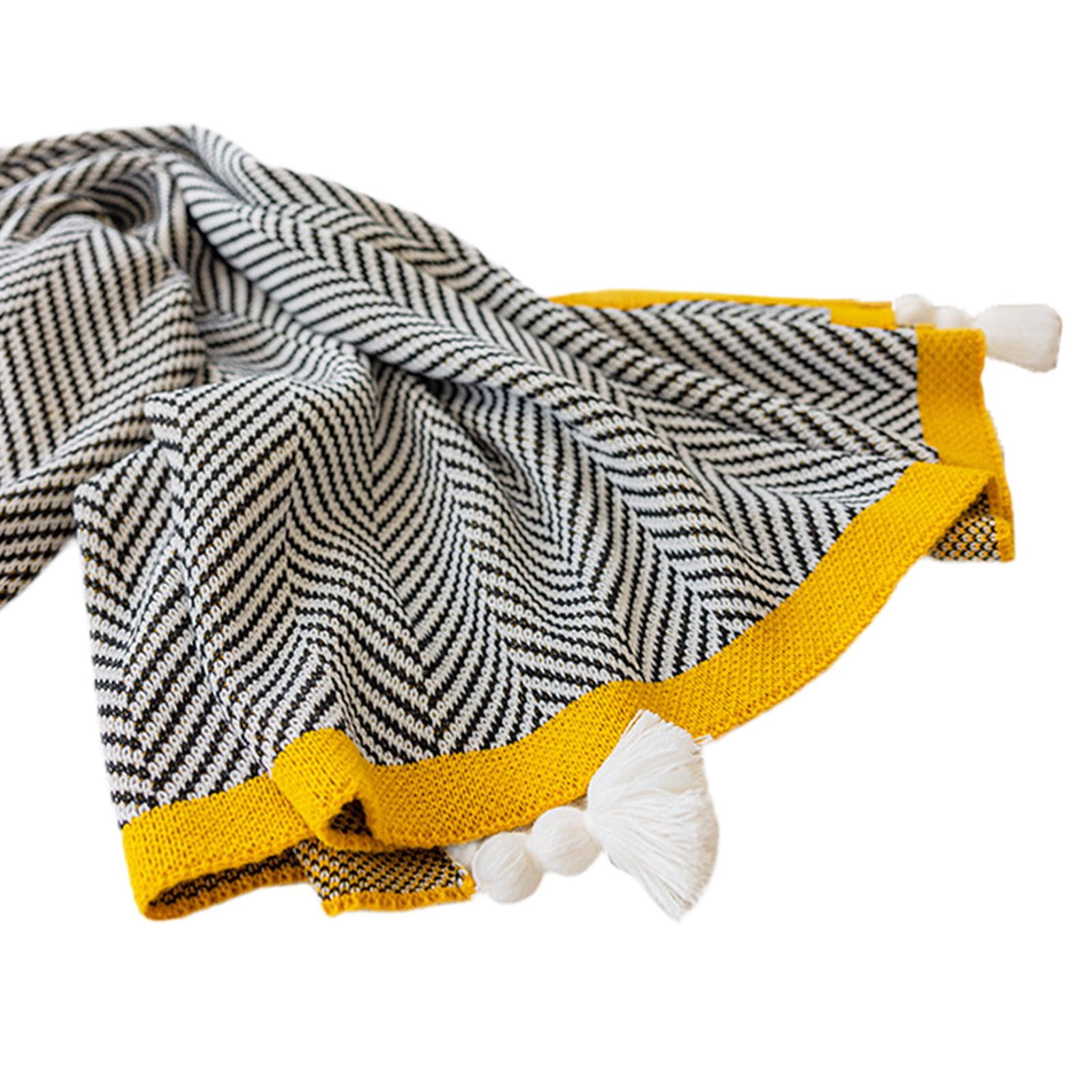 Bothyi - Manta De Punto, Manta Moderna A Rayas Para Silla, Cama, Habitación, Decoración De Oficina