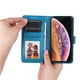 thumbnail image 5 of Funda tipo cartera FOXDOCK para iPhone X/Xs , diseño girasol en relieve, cuero PU, cierre magnético, soporte y tarjetero, 5 of 5