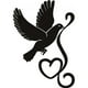 thumbnail image 1 of Decomural Dove Heart Birds & Feathers WS-18788, 1 of 2