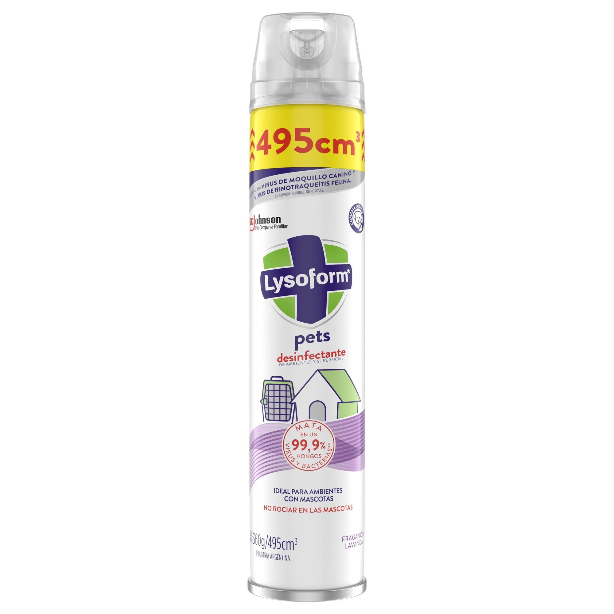 Desinfectante De Ambientes Y Superficies Aerosol Lavanda Lata 495 ml Lysoform