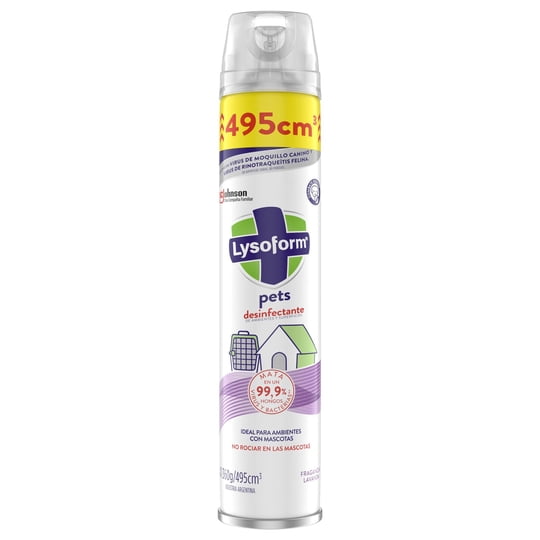 Desinfectante De Ambientes Y Superficies Aerosol Lavanda Lata 495 ml Lysoform