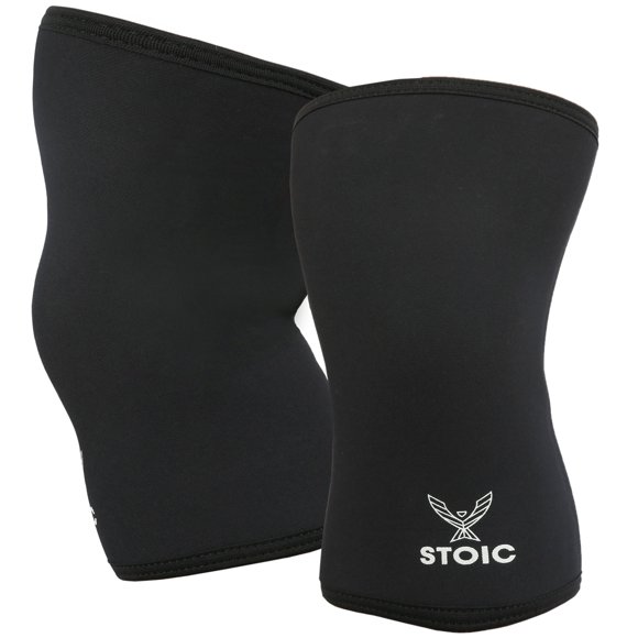 Rodilleras Stoic 7 mm negras talla mediana (par)