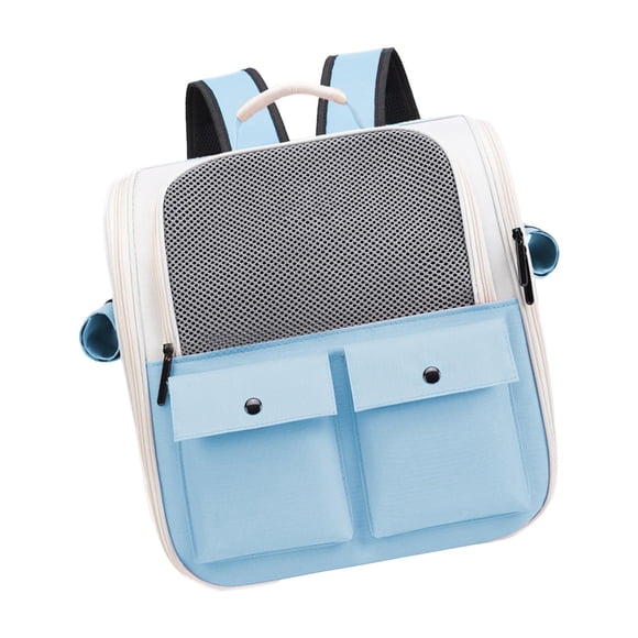 Cat Carrier Backpack Bolso Portátil Plegable Para Caminar Al Aire Libre Senderismo Azul