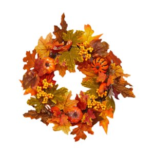 Bothyi - Adorno De Corona De Otoño Para Puerta De Entrada, Varios Colores, Realista, Para Decoración De Granja, 45 Cm