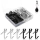 thumbnail image 1 of 40 ganchos para colgar cuadros, kit de ganchos resistentes de 13,6 kg, kit de clavos de hierro para colgar cuadros, herrajes para marcos de fotos de pared, espejos, relojes, calendarios, decoración, m, 1 of 8