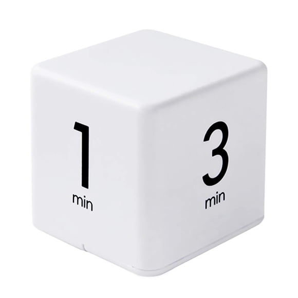 Temporizador Feilifan Cube 1-3-5-10 minutos blanco