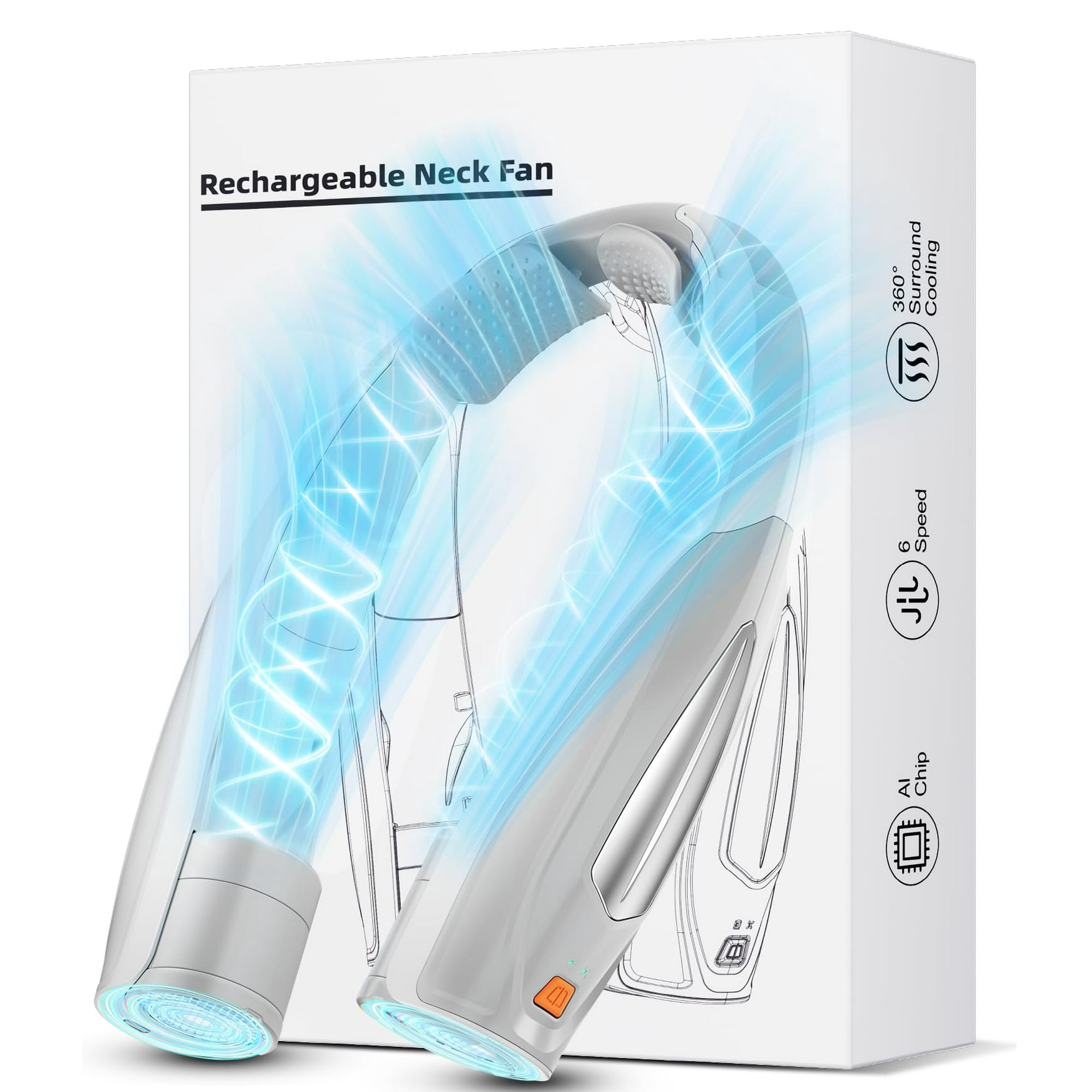 Ventilador De Cuello Hionly Ai 6000 Mah