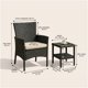 thumbnail image 3 of Juego De Terraza Rattan 2 Sillones Mesa Auxiliar Y Cojines Negra, 3 of 8