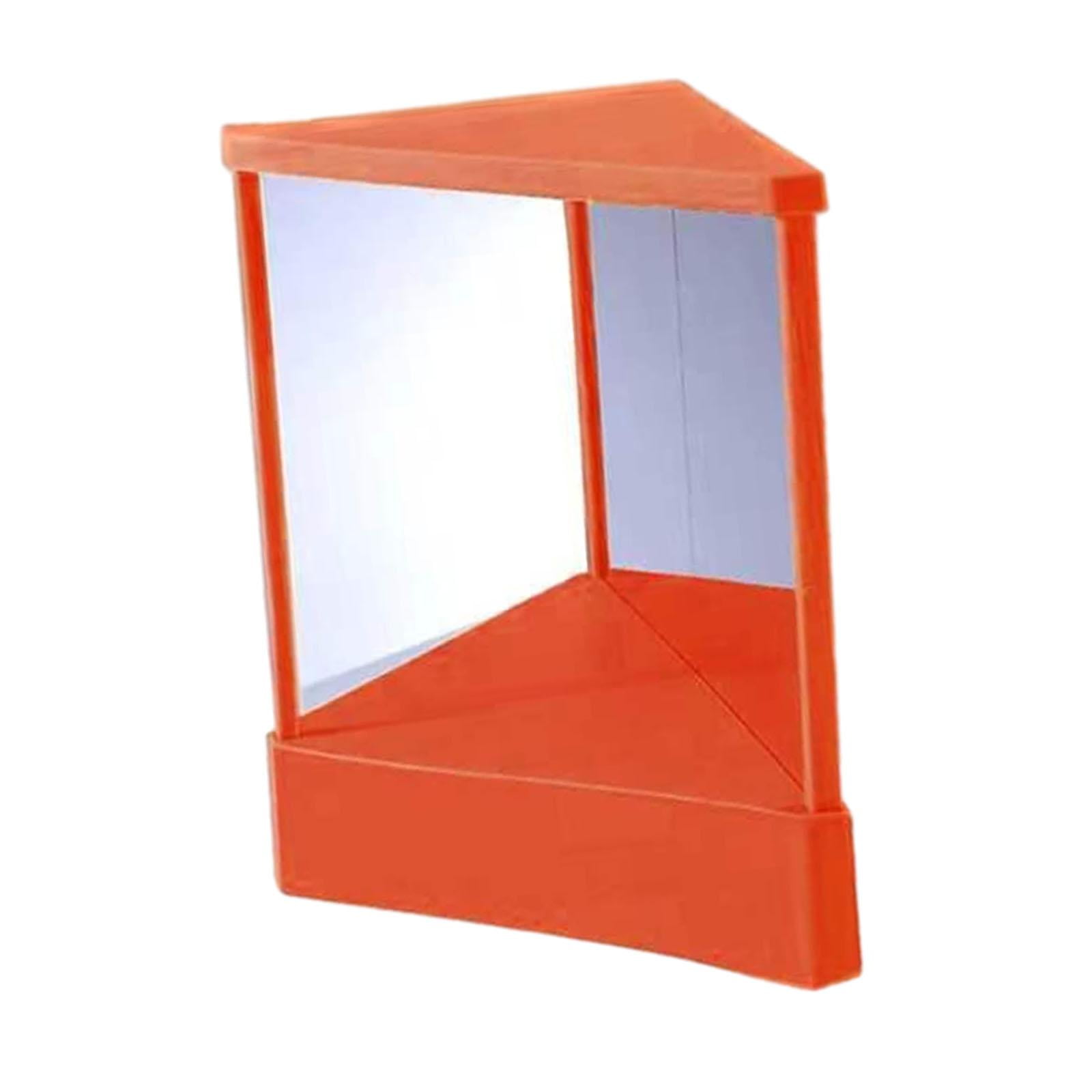 Magideal - Espejo Que No Se Revierte, Imagen Estable Y Verdadera Del Espejo De Maquillaje, Espejo Cosmético Para Corrección Facial, Sala De Estar, Tocador, Mesa Naranja