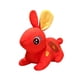 thumbnail image 1 of Cojín De Tiro De Animal Relleno De Simulación De Juguete De Conejo De Año Nuevo Para Boda Rojo, 1 of 5