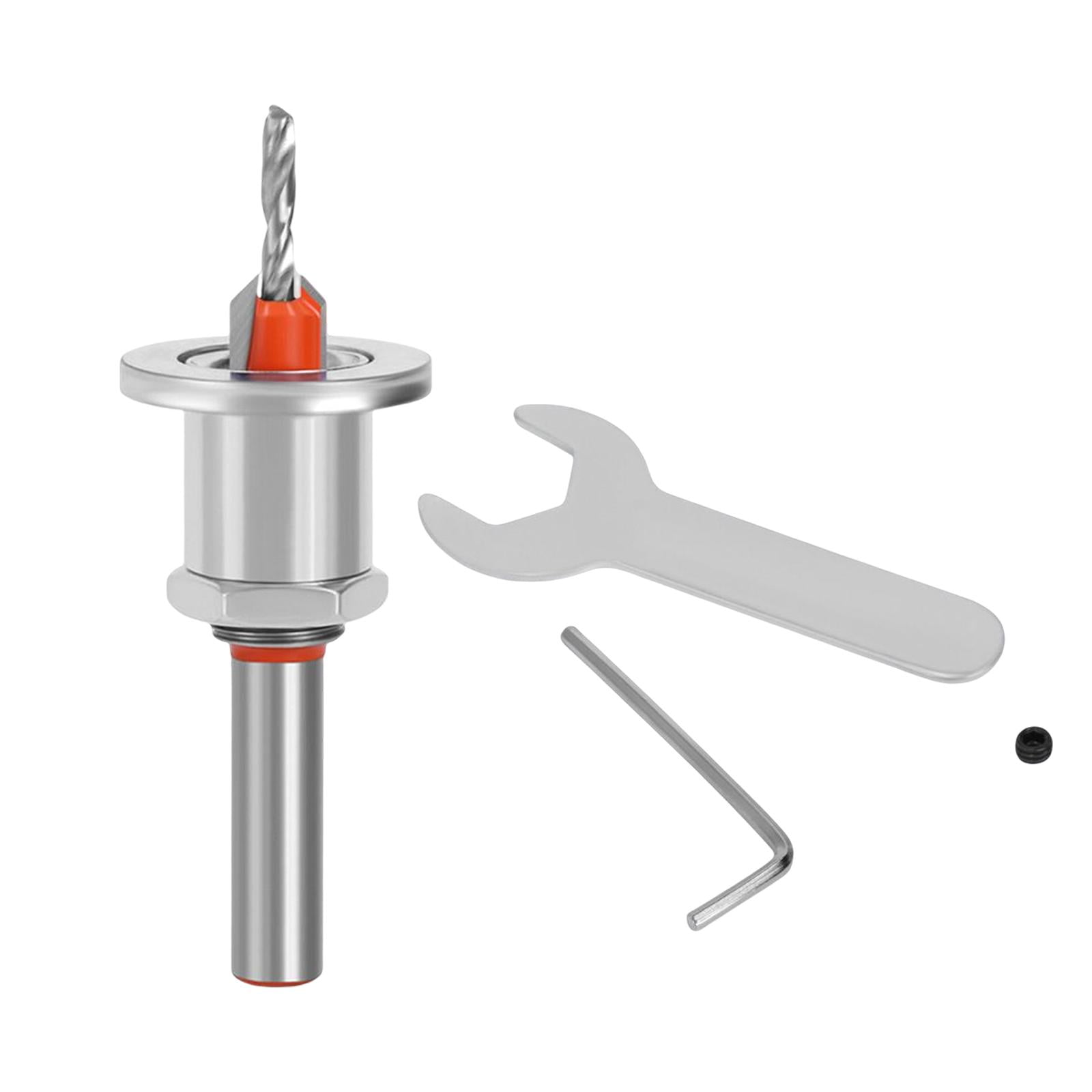 Ioensy - Broca Para Carpintería, Avellanador, Vástago Redondo Ajustable, Acero Para Taladrar, 4mm