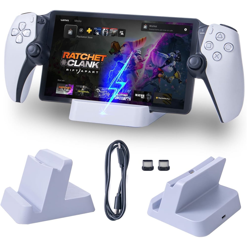 Genérico - Compatible Con Ps5 Portal Charging Dock Station Base, Accesorios Portátiles Soporte Para Playstation Portal Controller-blanco