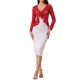thumbnail image 2 of INSPIRE CHIC Bolero de Encaje Floral para Mujer con Dobladillo con Volantes, Cárdigan Recortado con Lazo en el Frente, Ligero para el Verano, Rojo L, 2 of 6