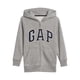 thumbnail image 1 of Sudadera con Capucha con Cierre y Logo GAP para Niños, Gris Claro Jaspeado, 1 of 2