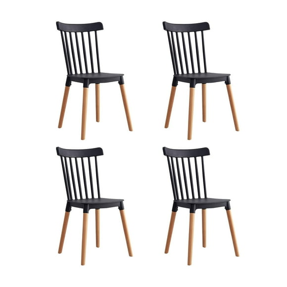 Pack 4 Sillas Clásicas Comedor Negro