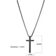 thumbnail image 5 of Collar con cruz para hombre, colgante de cruz de acero inoxidable, cadena de 50 cm, color plata y negro., 5 of 7