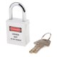 thumbnail image 2 of Seguridad Bloqueo de seguridad Candado con llave diferente blanco, 2 of 5