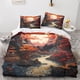 thumbnail image 2 of Juego de fundas River 3D para niños, adolescentes y niños, funda nórdica, juego de ropa de cama de 3 piezas, funda de edredón Sunset, funda de edredón con fundas de almohada de microfibra su, 2 of 3