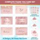 thumbnail image 2 of Pack de 24 Tarjetas de Agradecimiento Decorably con Brillo Rosa Dorado, 2 of 6