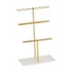 thumbnail image 4 of Expositor De Joyas De 3 Niveles, Soporte Para Collares, Para Tocador, Tienda Minorista, Dorado, 4 of 5